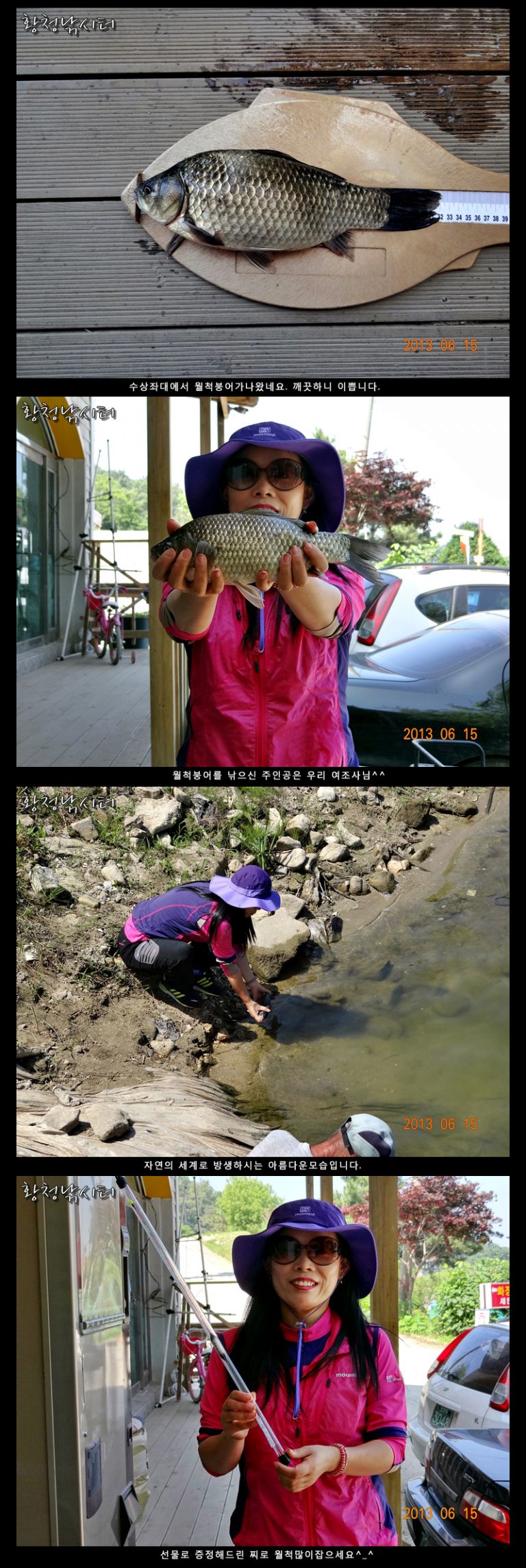 수상좌대에서 나온월척붕어 6월15일